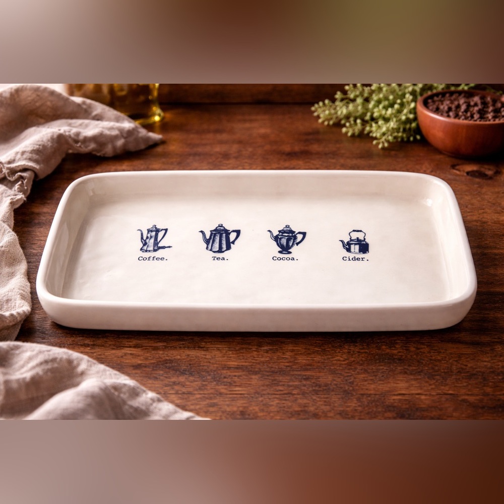 Rae Dunn Coffee Tea Cocoa Cider Serving‎ Platter